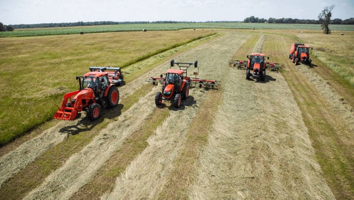 Kubota Tractors in Field