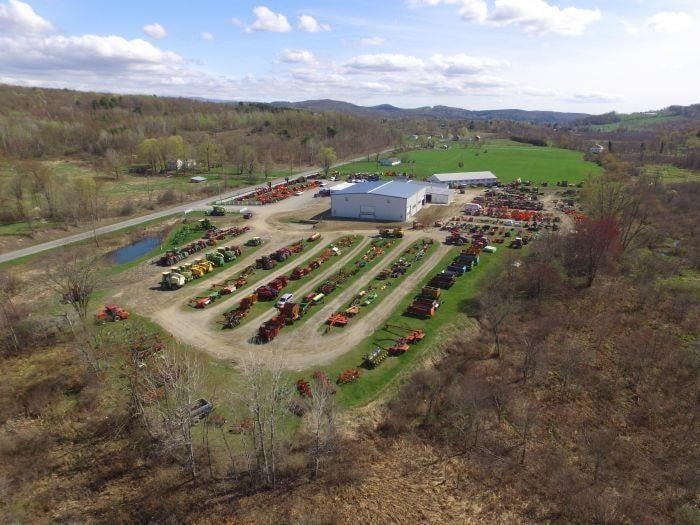 aerial view of equipment on lot